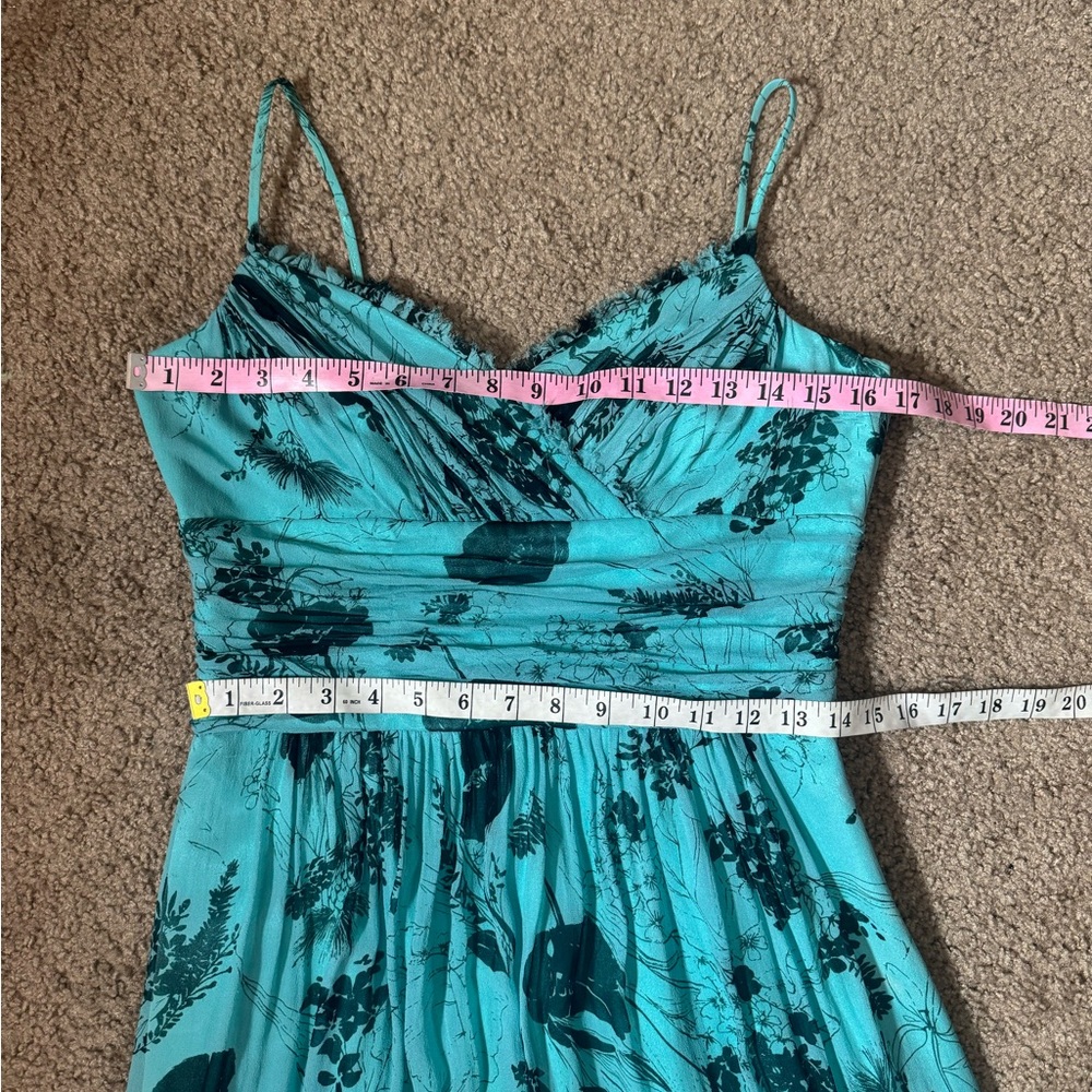 Laundry Shelli Segal Silk Blue Floral Spring Dress - Picture 9 of 13